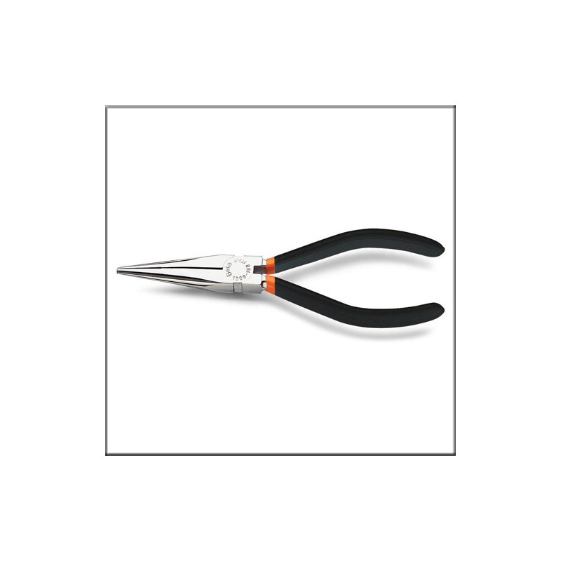 Плоскогубцы прямые с полукруглыми губками, удлиненные, с насечкой, рукоятка из двухслойного ПВХ - Beta 1009