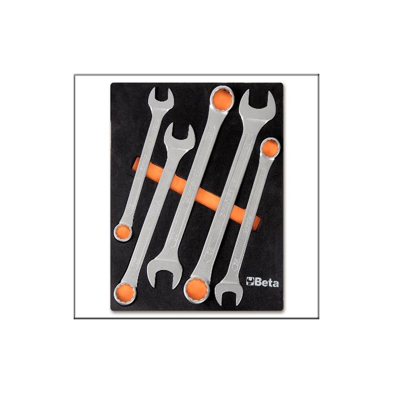 Набор комбинированных ключей в ложементе 5 предметов - Beta M16