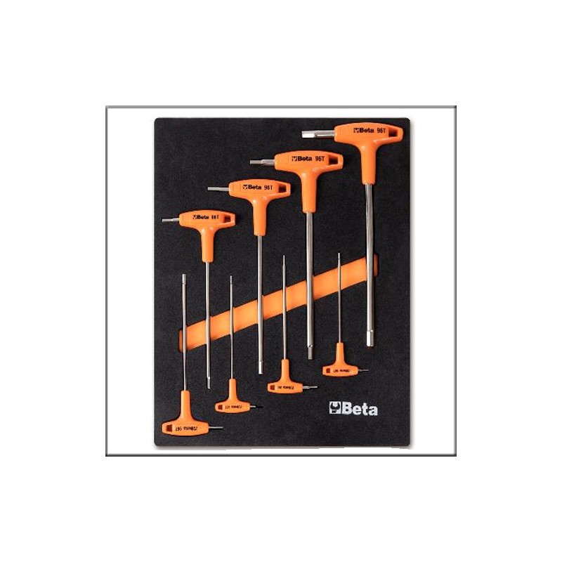 Набор г-образных ключей в ложементе 8 предметов - Beta M50