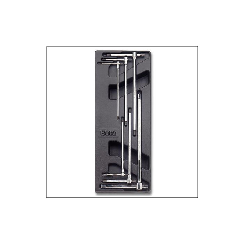 Набор T-образных 6-гранных ключей в ложементе 6 предметов - Beta Т68