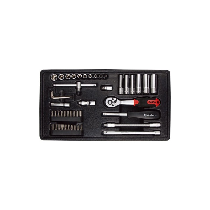 AmPro T45013 - Набор инструмента в ложементе 1/4" , 48 предметов