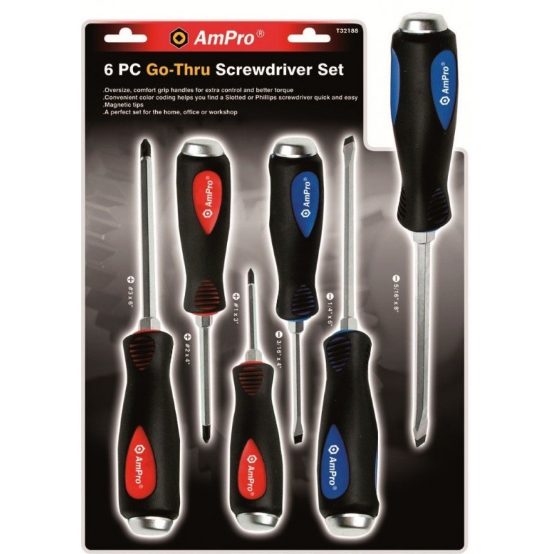 AmPro T32188 - Набор ударных отверток, 6 предметов