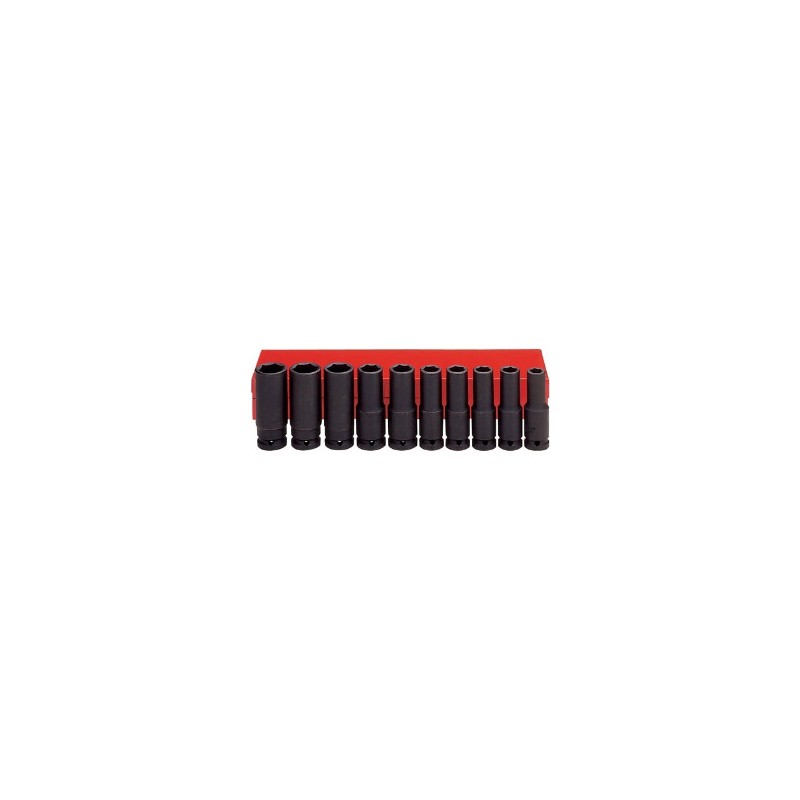 AmPro A5614 - Набор удлиненных ударных головок 1/2" (10-24 мм) 10 предметов