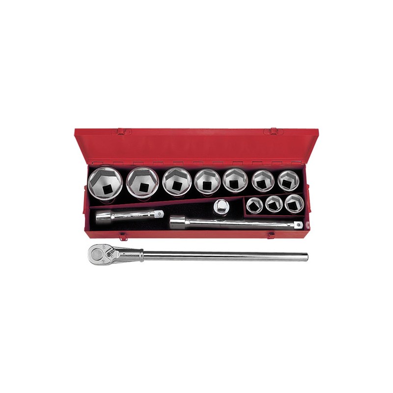 AmPro T45760 - Набор 12 гранных головок и аксессуаров 1", 14 предметов