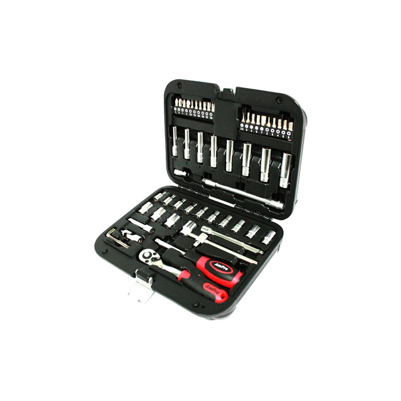 AmPro T46151 - Набор головок и аксессуаров 1/4 " , 54 предмета