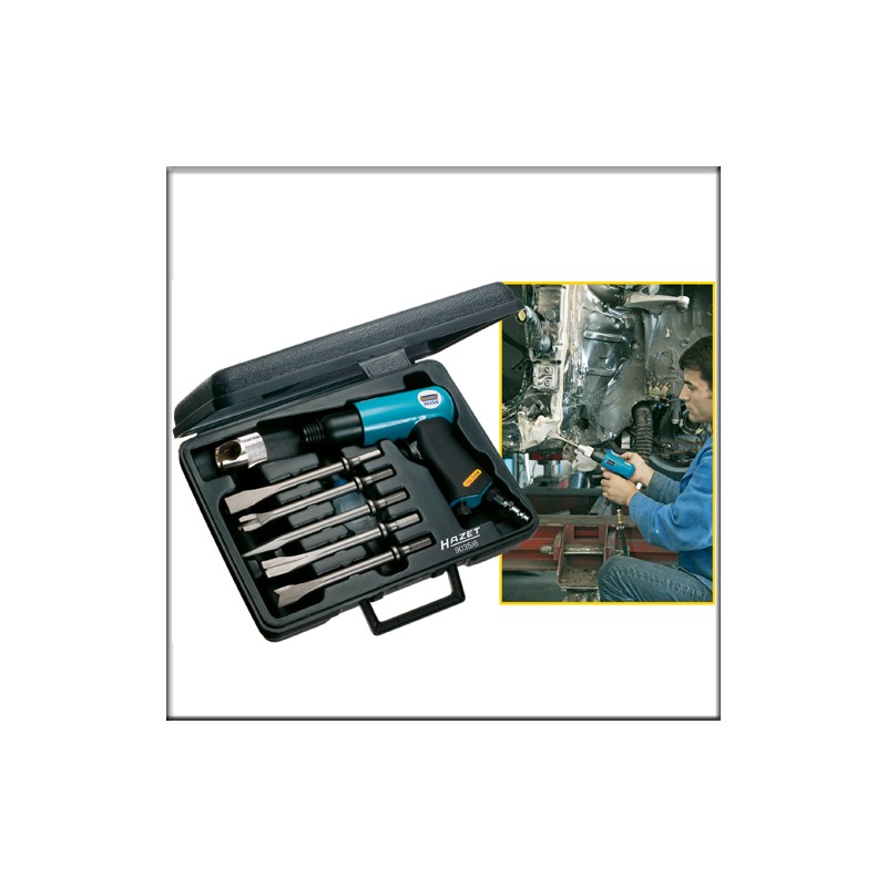 Hazet 9035/6 - Пневмозубило с комплектом насадок