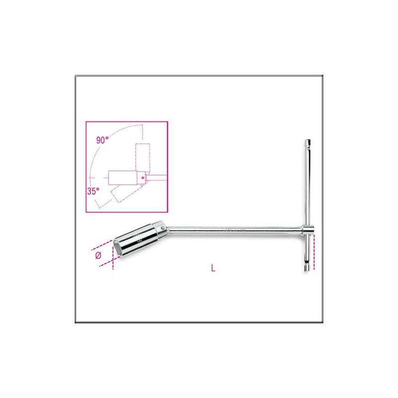 T-образный ключ, шарнирный для свечей зажигания - Beta 957