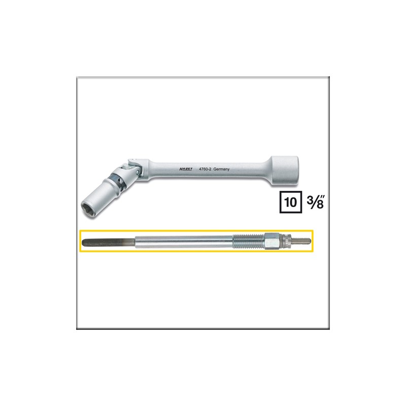Hazet 4760-2 - Ключи для свечей накаливания 8 мм