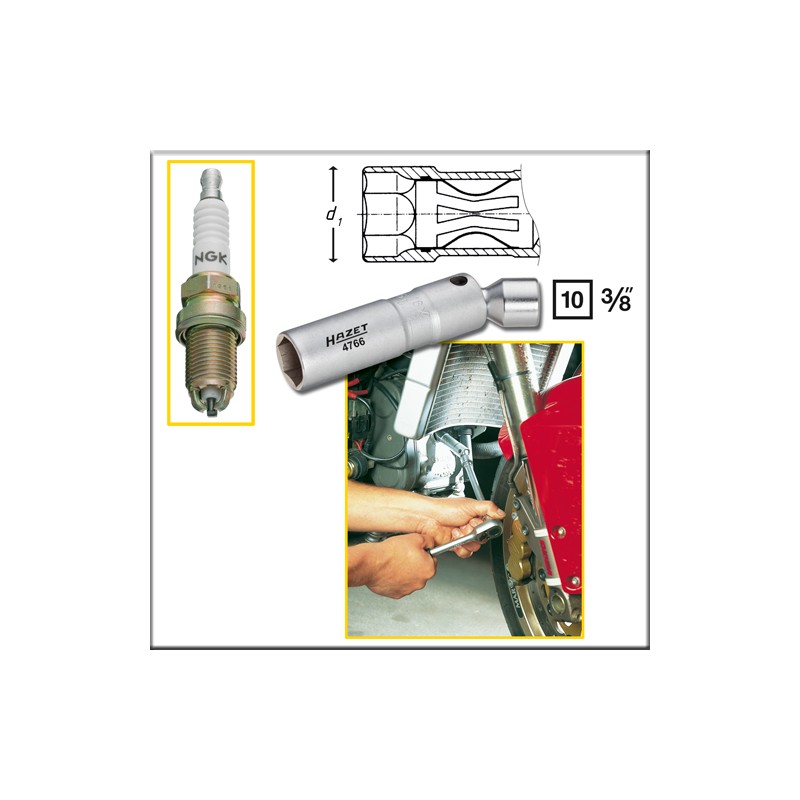 Hazet 4766 - Ключ для свечей зажигания 16 мм