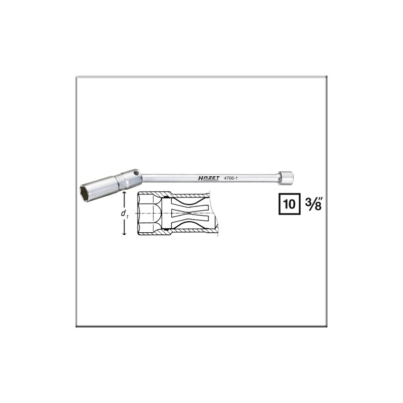 Hazet 4766-1 - Ключ для свечей зажигания 16 мм