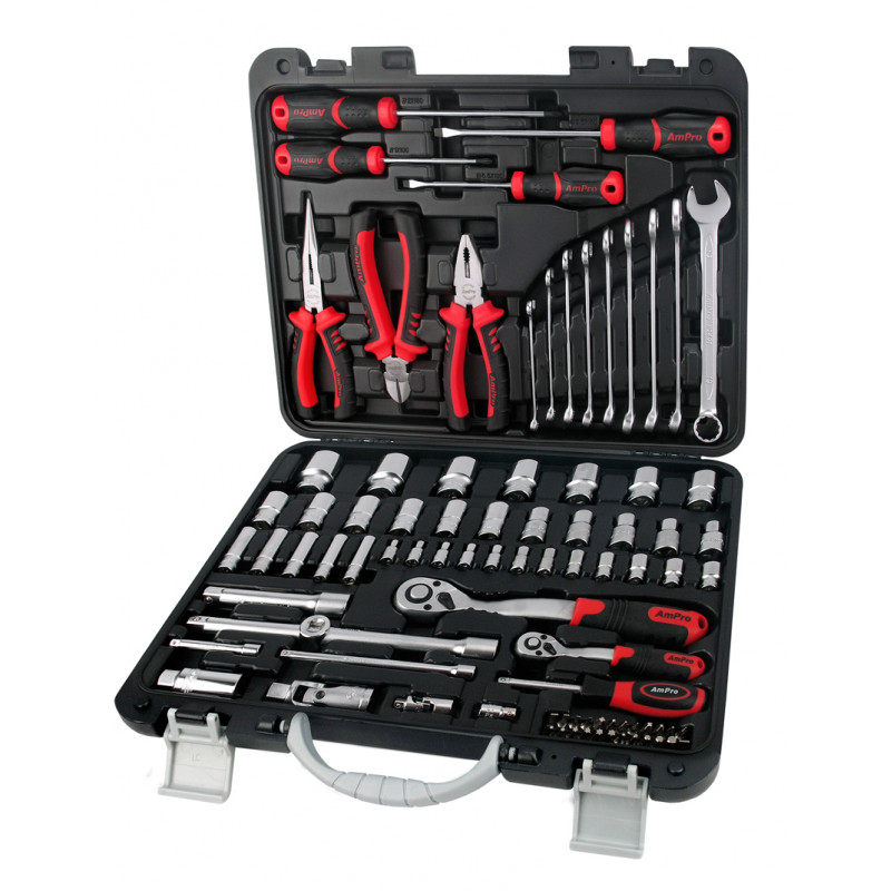 Набор головок и аксессуаров 1/4" и 1/2" , 87 предметов T46181