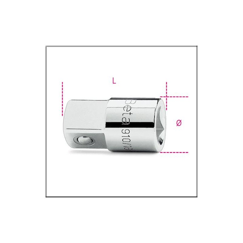 Адаптер с 3/8 на 1/2 дюйма для применения с торцовыми головками - Beta 910/16