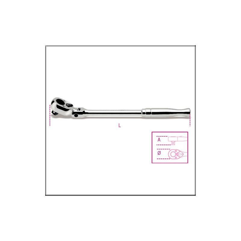 Трещотка реверсивная с шарниром и металлической ручкой - Beta 920M/56