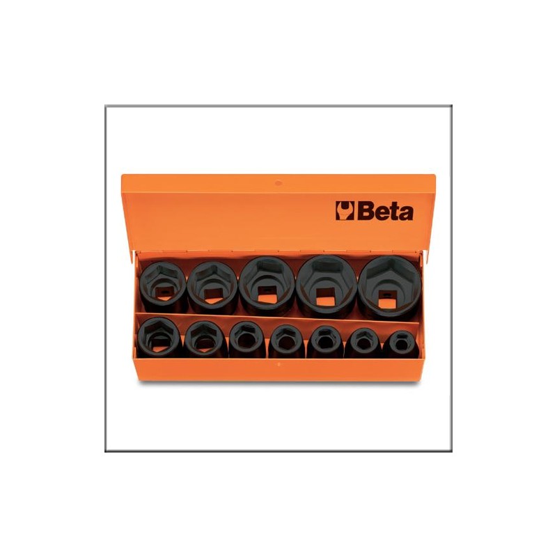 Набор из 12-ти ударных головок стандартной серии, в железном кейсе - Beta 720/C12